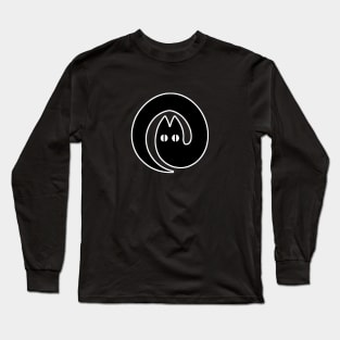 Black Cat Halloween Portal Spiral Long Sleeve T-Shirt